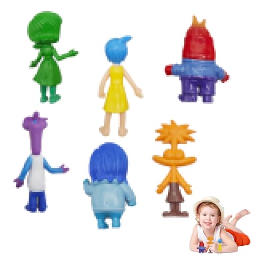 LEERMEIZI 6 Stück Inside Out 2 Figuren Cartoon Toys,Cake Topper, Charakterspielzeug,Anime-Puppe,Party Favours, Gifts for Players and Fans LEERMEIZI 6 Stück Inside Out 2 Figuren Cartoon Toys,Cake Topper, Charakterspielzeug,Anime-Puppe,Party Favours, Gifts for Players and Fans von LEERMEIZI