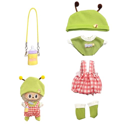 LEERMEIZI Kleidung für Labub Puppe, Labubu Puppenzubehör, Labubu Plüsch Puppenkleidung, niedliche Labubu-Spielzeugkleidung, Labubu Kleidung für 17 cm große Labubu Puppe (C-Plüschpuppe nicht enthalten) LEERMEIZI Kleidung für Labub Puppe, Labubu Puppenzubehör, Labubu Plüsch Puppenkleidung, niedliche Labubu-Spielzeugkleidung, Labubu Kleidung für 17 cm große Labubu Puppe (C-Plüschpuppe nicht enthalten) von LEERMEIZI