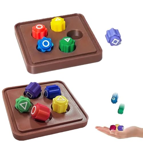 LEERMEIZI Traditionelles Koreanisches Spiel,Gonggi-Koreanisches Spiel Reaktionsspiel für Erwachsene und Kinder,Hand-Auge-Koordination Spiel Partyspiele für Erwachsene und Kinder (10pcs+2Base) von LEERMEIZI