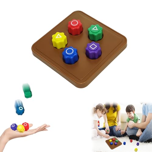 LEERMEIZI Traditionelles Koreanisches Spiel,Gonggi-Koreanisches Spiel Reaktionsspiel für Erwachsene und Kinder,Hand-Auge-Koordination Spiel Partyspiele für Erwachsene und Kinder (5pcs+Base) von LEERMEIZI