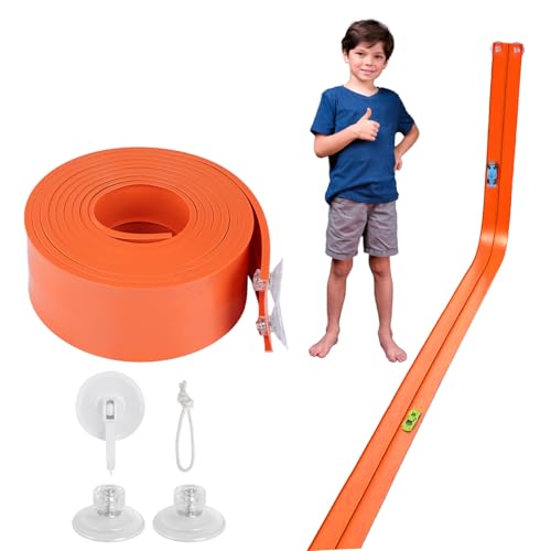 Flex Track Starter-Set mit Saugnäpfen, kompatibel mit Hot Wheels und Druckguss, 1/64-jährige Autos, für Kinder ab 3 Jahren, Grün, Grau, Orange, klassisch, lang, aufrollbar, tragbare Rennstrecke Flex Track Starter-Set mit Saugnäpfen, kompatibel mit Hot Wheels und Druckguss, 1/64-jährige Autos, für Kinder ab 3 Jahren, Grün, Grau, Orange, klassisch, lang, aufrollbar, tragbare Rennstrecke von LEEUDCOI
