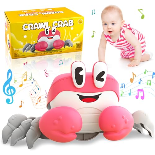 Krabbe Baby Spielzeug, Crawling Crab mit Musik und Licht Interaktive Sensory Spielzeug, Baby Musikspielzeug Tummy Time Toys Krabbelspielzeug für 6-12-18 Monate 1-3 Jahre Junge Mädchen Geschenk Krabbe Baby Spielzeug, Crawling Crab mit Musik und Licht Interaktive Sensory Spielzeug, Baby Musikspielzeug Tummy Time Toys Krabbelspielzeug für 6-12-18 Monate 1-3 Jahre Junge Mädchen Geschenk von LEEWENYAN