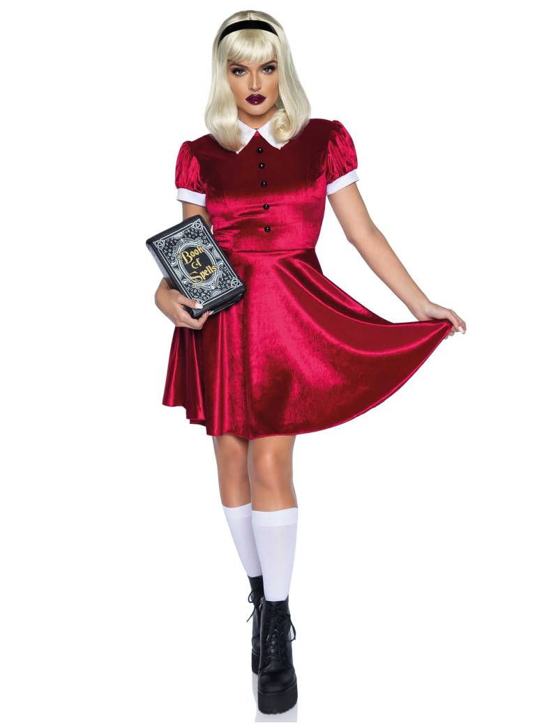 Elegantes Puppenkostüm für Damen rot-weiß von LEG-AVENUE