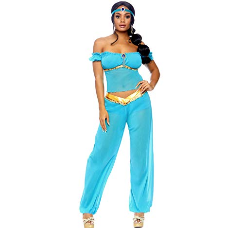 Generique - Blaues orientalisches Tänzerinnen-Kostüm für Damen Generique - Blaues orientalisches Tänzerinnen-Kostüm für Damen von LEG AVENUE