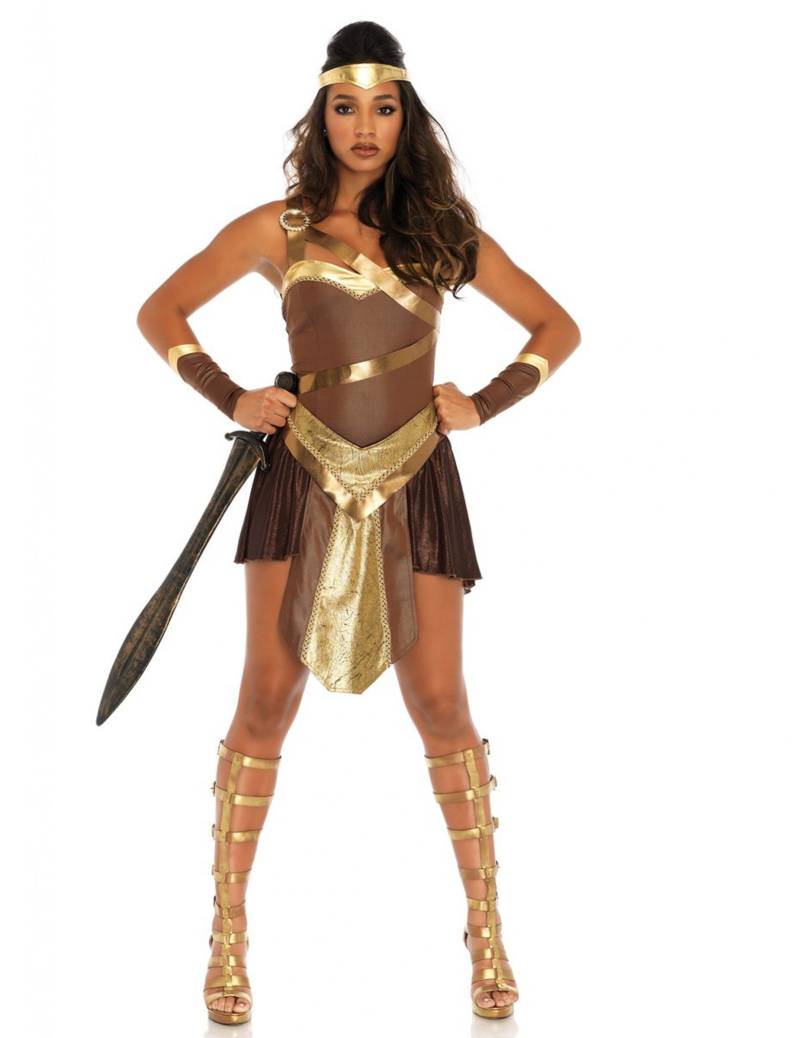 Gladiatorin-Damenkostüm gold von LEG-AVENUE