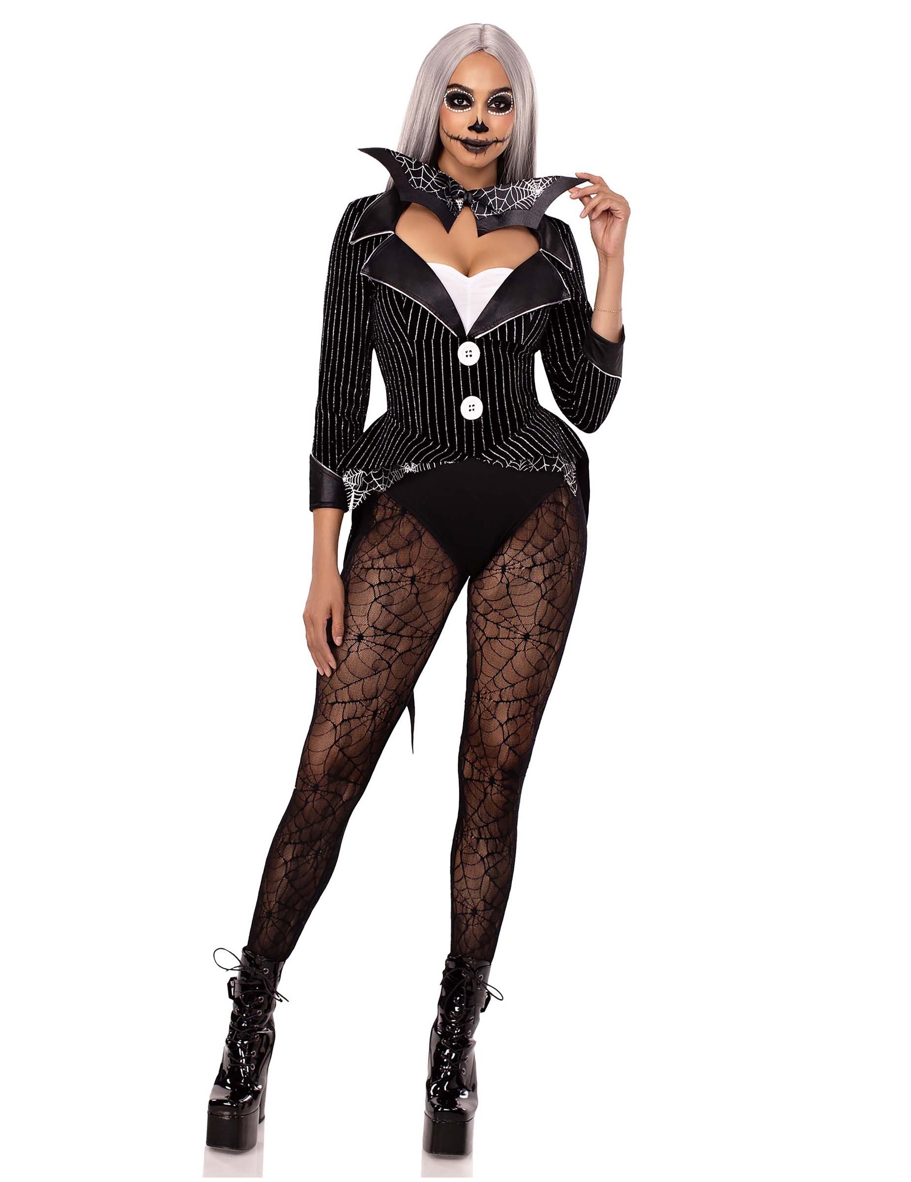 Glitzerndes Skelettkostüm für Damen von LEG-AVENUE