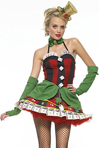 Glückspielerinnen-Kostüm für Damen - M von LEG AVENUE