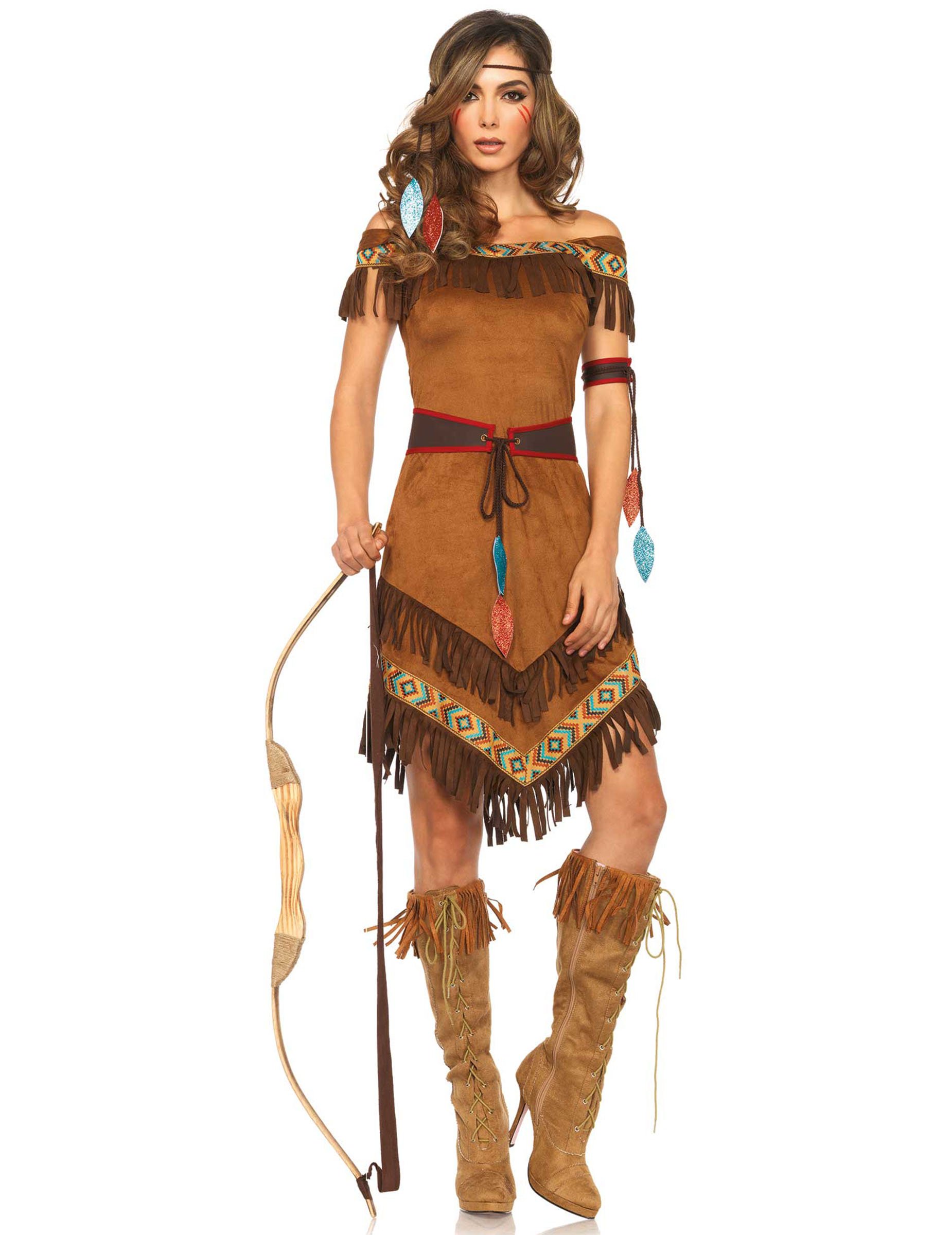 Indianerin Western Damenkostüm braun Indianerin Western Damenkostüm braun von LEG-AVENUE