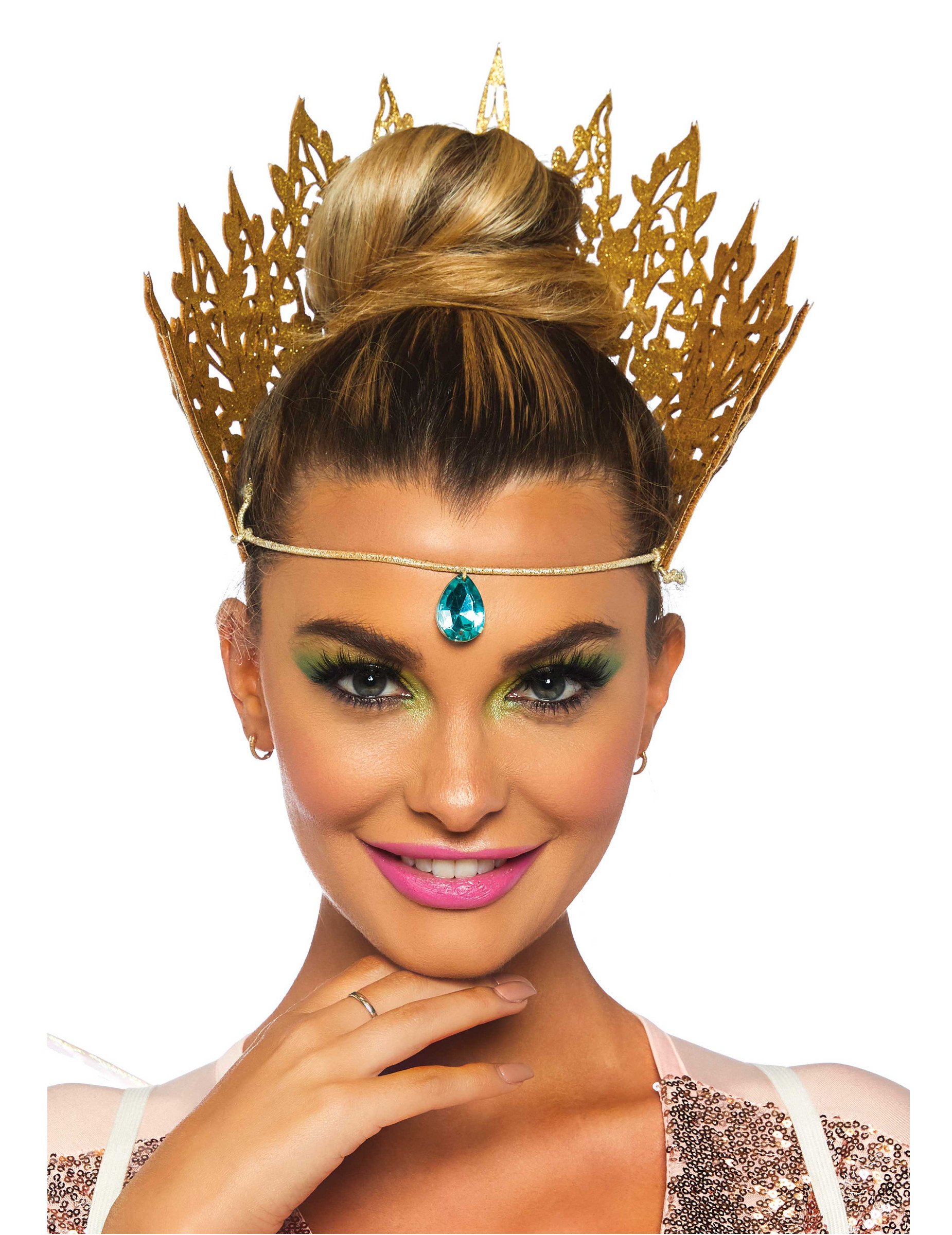 Königinnen-Krone für Damen Kostümzubehör gold Königinnen-Krone für Damen Kostümzubehör gold von LEG-AVENUE