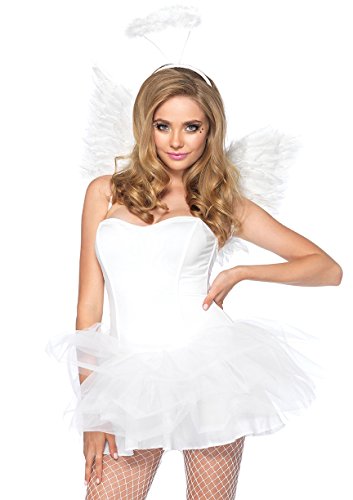 LEG AVENUE 2065 - 2pc. Engel-Set, weiß, Damen Karneval Kostüm Fasching von LEG AVENUE