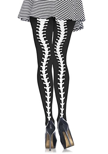 LEG AVENUE 7929 - Spine backseam pantyhose, Einheitsgröße (Schwarz-Weiß) von LEG AVENUE