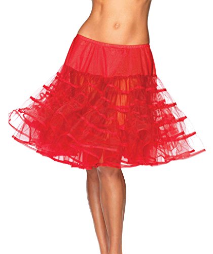 LEG AVENUE 83043 - Mittleren länge Petticoat, Einheitsgröße (Rot) von LEG AVENUE