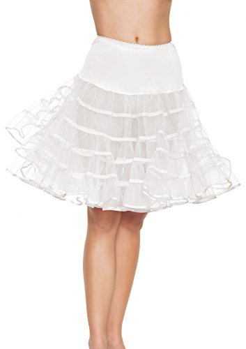 LEG AVENUE 83043 - Mittleren länge Petticoat, Einheitsgröße (Weiß) von LEG AVENUE