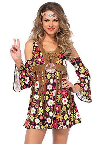 LEG AVENUE 85610 Starflower Hippie Damen kostüm, Mehrfarbig, XL von LEG AVENUE