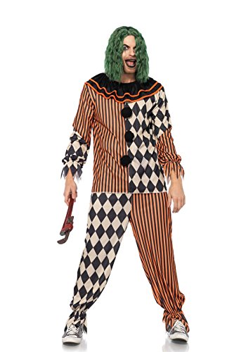 Leg Avenue 85622-2 teilig Creepy Circus Clown, Männer Karneval Kostüm Fasching, XL, Mehrfarbig von LEG AVENUE