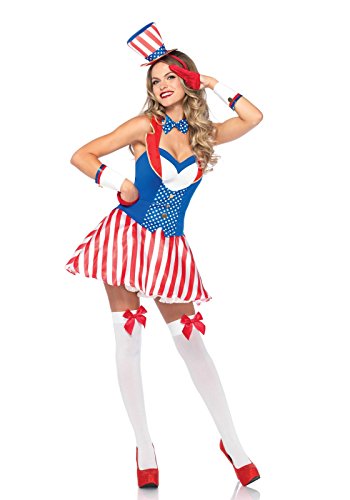 LEG AVENUE 86170 - Yankee Doodle Darling Damen kostüm, Größe S/M (Mehrfarbig) von LEG AVENUE