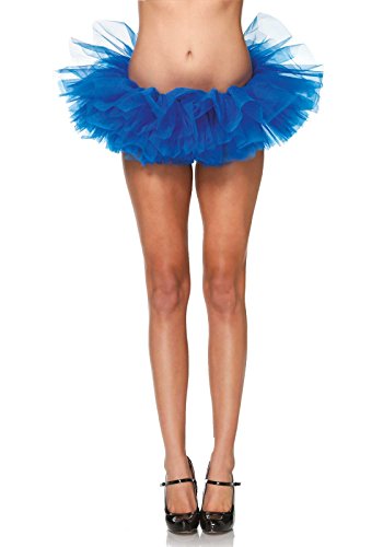 LEG AVENUE A1705 - Kurzes Damen Organza Tutu Petticoat, Einheitsgröße (EUR 36-40), Königsblau von LEG AVENUE