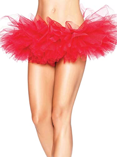 LEG AVENUE A1705 - Kurzes Damen Organza Tutu Petticoat, Einheitsgröße (EUR 36-40), Rot von LEG AVENUE