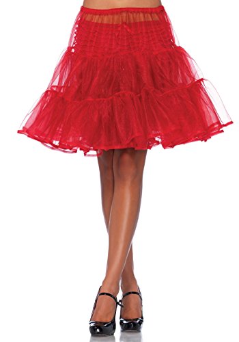 LEG AVENUE A1965 - Knee Length Petticoat Skirt Petticoats, Einheitsgröße (Rot) von LEG AVENUE