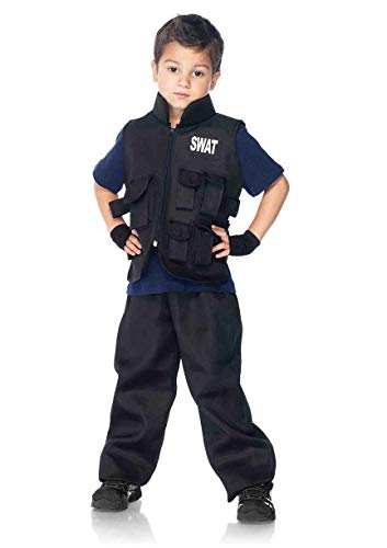 LEG AVENUE C46111 - Swat Einsatzleiter Kinderkostüm Set, Größe L, schwarz LEG AVENUE C46111 - Swat Einsatzleiter Kinderkostüm Set, Größe L, schwarz von LEG AVENUE