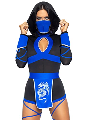 Leg Avenue Dragon Ninja Frauenkostüm Black, Blue M von LEG AVENUE