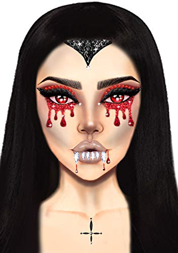 Leg Avenue EYE03722101 Schmuck, Damen, Halloween, Black, red, One Size Leg Avenue EYE03722101 Schmuck, Damen, Halloween, Black, red, One Size von LEG AVENUE