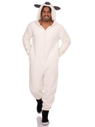 Leg Avenue 1 x Lammkostüm für Herren, inklusive ultraweichem Plüsch-Overall mit Taschen, Schwanz und Kapuze mit Lammgesicht, Größe M, cremefarben Leg Avenue 1 x Lammkostüm für Herren, inklusive ultraweichem Plüsch-Overall mit Taschen, Schwanz und Kapuze mit Lammgesicht, Größe M, cremefarben von LEG AVENUE