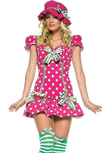 Leg Avenue - 3-teilig - Raspberry Girl Kostüm - XS - Rosa/Kirsche - 83319 von LEG AVENUE