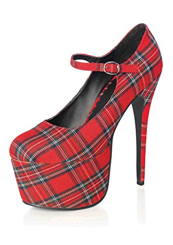Leg Avenue 5063 - Akademie, 16.5 cm Stiletto Mary Janes, Größe 10, rot von LEG AVENUE