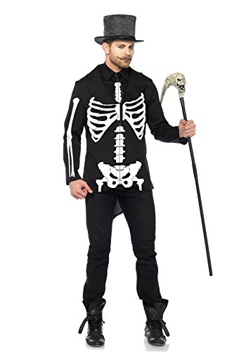 Leg Avenue 8560102007 Costume Skelett Kostüme in Erwachsenengröße, Schwarz/Weiß, Größe: M (EUR 38-40) von LEG AVENUE