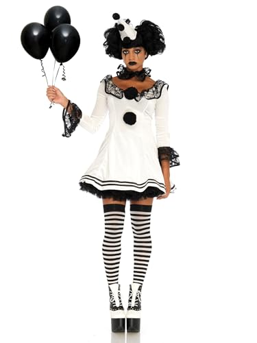 Leg Avenue Damen-Clown-Kostüm, Schwarz und Weiß von LEG AVENUE