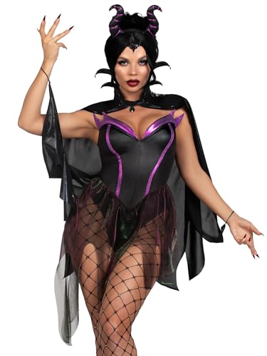 Leg Avenue Damen Evil Enchantress Bodysuit Kostüm, S Leg Avenue Damen Evil Enchantress Bodysuit Kostüm, S von LEG AVENUE