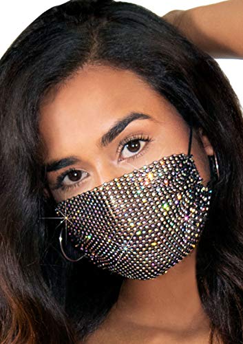 Leg Avenue Harlow Rhinestone Maske Black One Size von LEG AVENUE
