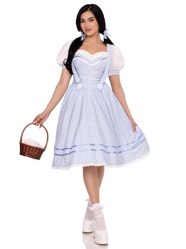 Leg Avenue Kansas Sweetie Dorothy Damen-Kostüm für Erwachsene, mit Gingham-Kleid und passendem Haargummi, Blau, S Leg Avenue Kansas Sweetie Dorothy Damen-Kostüm für Erwachsene, mit Gingham-Kleid und passendem Haargummi, Blau, S von LEG AVENUE