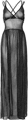 Leg Avenue Lurex Maxi Kleid black, silver S Leg Avenue Lurex Maxi Kleid black, silver S von LEG AVENUE