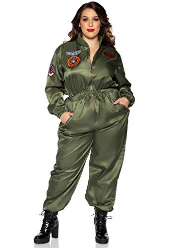 Leg Avenue Offiziell lizenziertes Top Gun Kostüm Fallschirmfluganzug für Damen, multi, 2X von LEG AVENUE