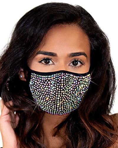 LEG AVENUE Zuri Rhinestone Maske Black One Size von LEG AVENUE