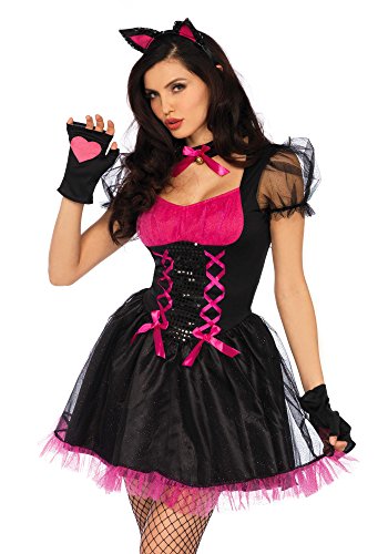 LegAvenue W50404 Kostüm, Damen, Black, Pink, S LegAvenue W50404 Kostüm, Damen, Black, Pink, S von LEG AVENUE