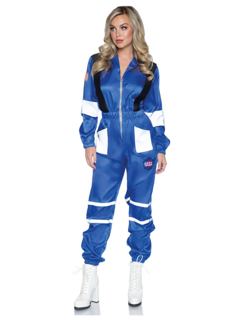 Spaciges Astronauten-Damenkostüm blau-weiss-schwarz von LEG-AVENUE
