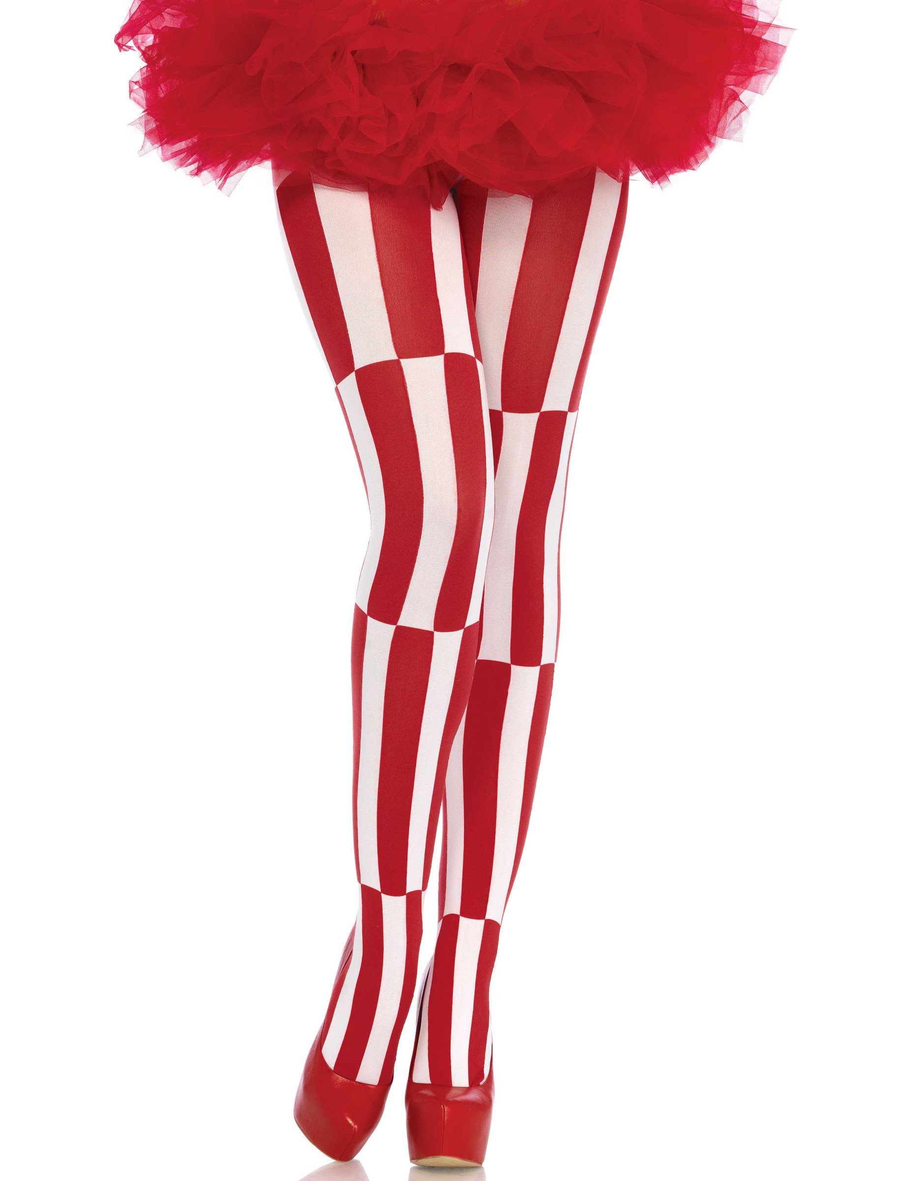 Strumpfhose Optische Täuschung Rot für Erwachsene von LEG-AVENUE