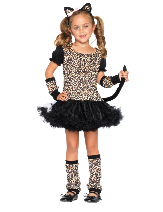 Süsser Leopard Kinderkostüm Wildkatze schwarz-braun von LEG-AVENUE