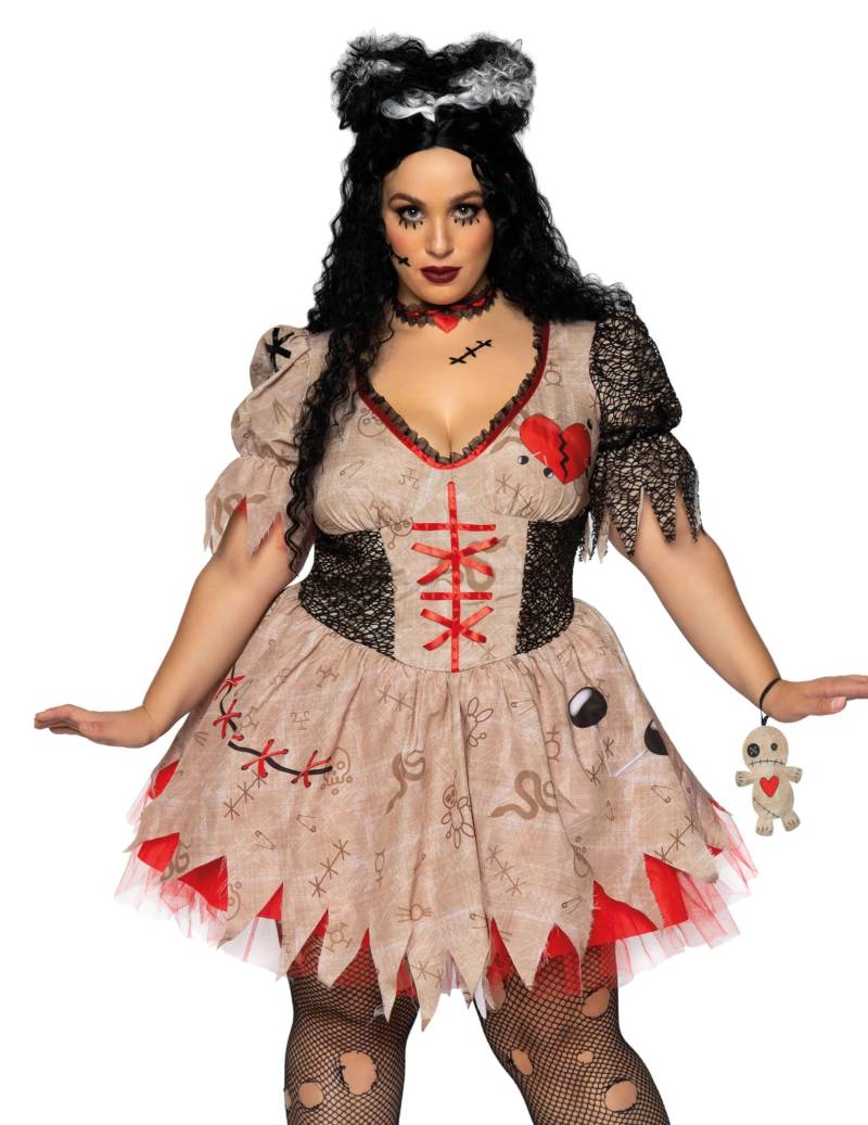 Voodoo-Kostüm für Damen in Übergröße Halloween-Kostüm braun-rot von LEG-AVENUE