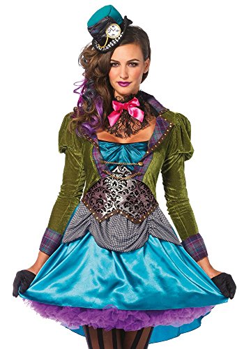 shoperama Damen Kostüm Leg Avenue - Deluxe Mad Hatter - Alice im Wunderland verrückter Hutmacher, Größe:S von LEG AVENUE