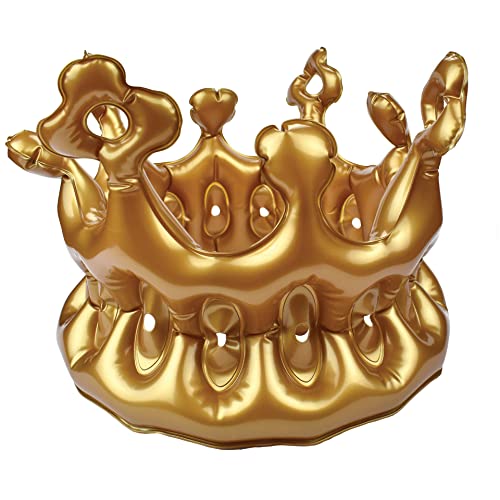 Legami Aufblasbare Krone Re, Gold, Erwachsenengröße, Durchmesser 22 cm, CRO0001 von LEGAMI