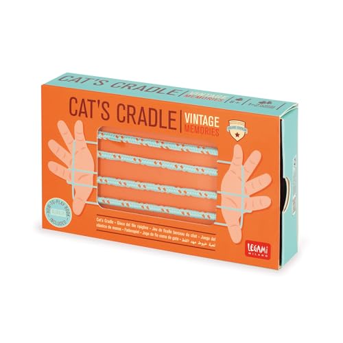 Legami - Cat's Cradle Game, Finger Twist, für Kinder und Erwachsene, geeignet für alle Altersgruppen, Spaß, Booklet mit Bildern und Gebrauchsanweisung enthalten von LEGAMI