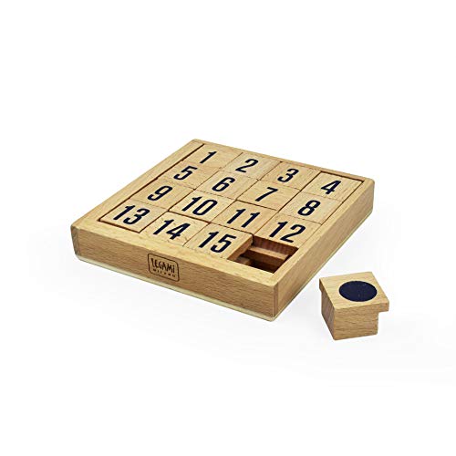 Legami FIP0001 Puzzle Zahlenpuzzle mit Fliesen von 1 bis 15, Buchenholz, 10 x 2 cm von LEGAMI