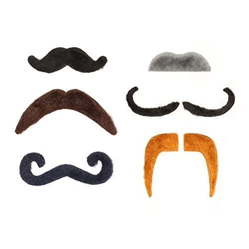 Legami FMU0001 Set mit 6 selbstklebenden Hot Mou Stache, 10 x 6,3 cm, Schnurrbart einfach anzubringen und abzunehmen, 3M-Klebeband, aus Polyester und Baumwolle, M von LEGAMI