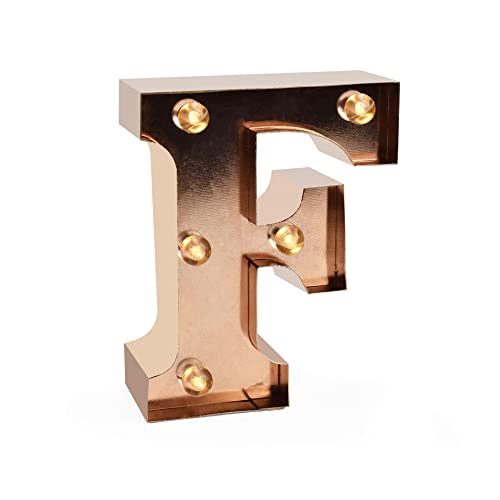 Legami -Mini Dekorative Helle, Hinten Haken zum Aufhängen Wand, EIN/Aus-Taste, 3 Batterien bereits im Lieferumfang enthalten, Warmweißes Licht, Buchstabe F, LELI0006 von LEGAMI