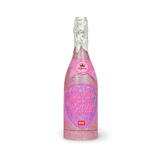 Legami - Maxi Bottle Party Popper, Flasche Konfetti, Farbe Rosa, Produkt mit Unterdruckinhalt, mehrfarbiges Papier-Konfetti Legami - Maxi Bottle Party Popper, Flasche Konfetti, Farbe Rosa, Produkt mit Unterdruckinhalt, mehrfarbiges Papier-Konfetti von LEGAMI