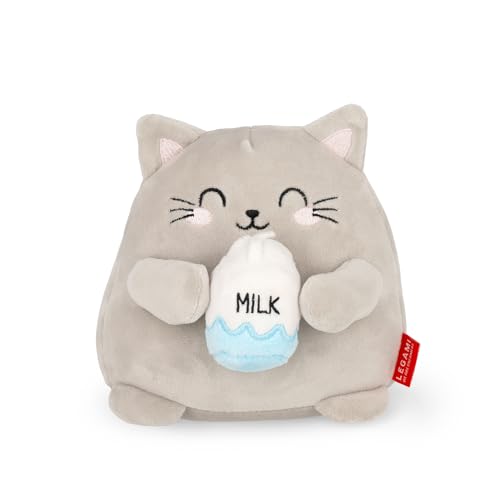 Legami - Plüsch Super Soft!, Kitty Thema, Mini Größe, mit personalisierbarer ID Karte, Steht alleine, 14x15x12 cm von LEGAMI